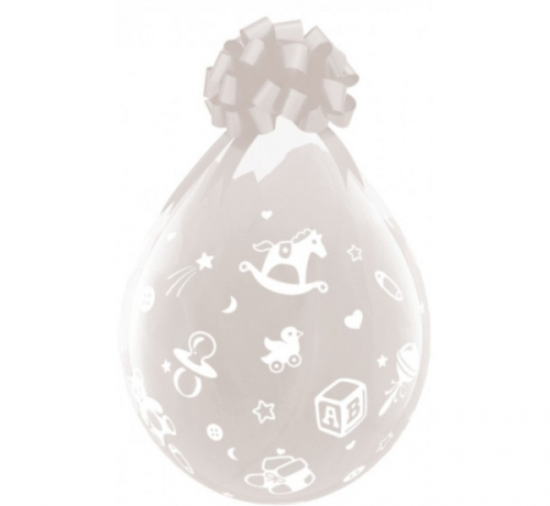 Balloon QL 18 inches Stuff Baby's Nursery, crystal transparent / 25 pcs.