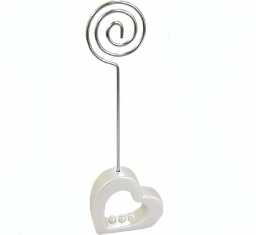 Name card holder Heart with Pearls / 1 pc