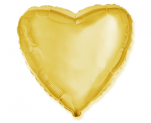 Folijas balons JUMBO FX- Sirds, zelta