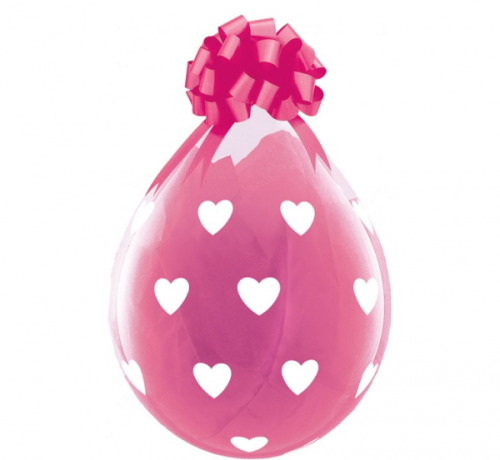 Balloon QL 18 inches Stuff Hearts, crystal transparent / 25 pcs. Balloon QL 18 inches Stuff Hearts, crystal transparent / 25 pcs.