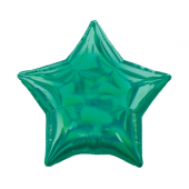 Foil balloon Iridescent Grenn Star