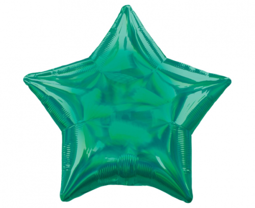Foil balloon Iridescent Grenn Star