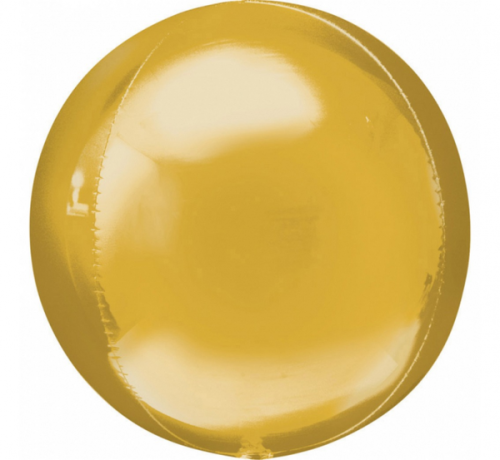 Foil balloon 15 inches ORBZ - ball gold / 1 pc.