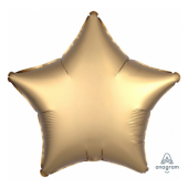 Balloon folic Sateen Lux S15, STR gold , 43 cm