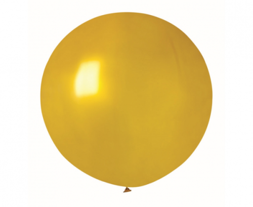 Balloon GM220, sphere shape, metal, 0.85m, gold