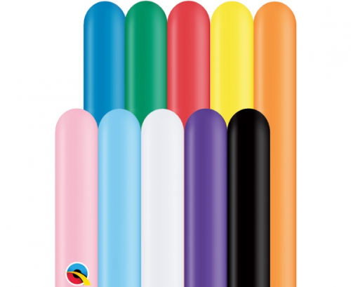 Modelling balloon QL 260, classic pastels assorted / 250 pcs.