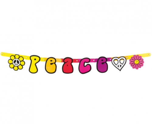 Cardboard letter banner Peace Cardboard letter banner Peace