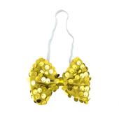 Bow-tie with sequins, gold