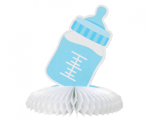 Paper centerpiece B&G Baby Boy - Bottle. light blue, 17 cm Paper centerpiece B&G Baby Boy - Bottle. light blue, 17 cm