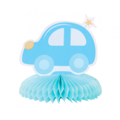 Paper centerpiece B&G Baby Boy - Car, light blue, 14 cm
