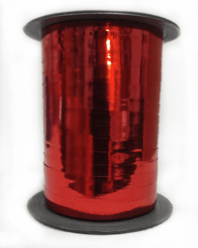 W-129 Лента для шаров красная металлик(150 м) S