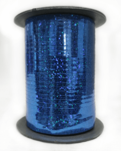 W-129 Лента для шаров синяя голография (150 м) S