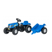 Педальный трактор Rolly KID NH T7040 с прицепом (2,5-5 лет ) 013074