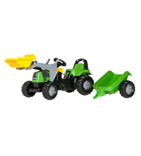 Педальный трактор Rolly KID Deutz с ковшом с прицепом (2,5-5 лет ) 023196 Германия Педальный трактор Rolly KID Deutz с ковшом с прицепом (2,5-5 лет ) 023196 Германия