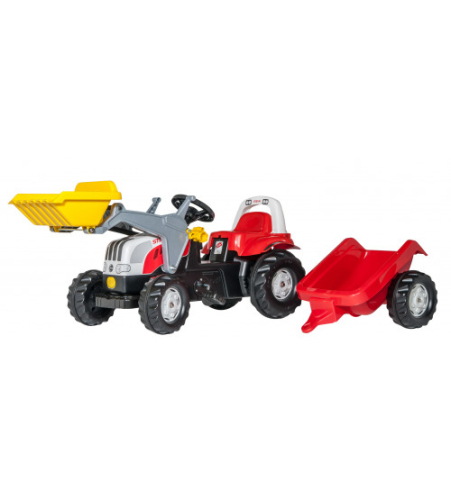Педальный трактор Rolly KID Steyr с ковшом с прицепом (2,5-5 лет ) 023936 Германия Педальный трактор Rolly KID Steyr с ковшом с прицепом (2,5-5 лет ) 023936 Германия