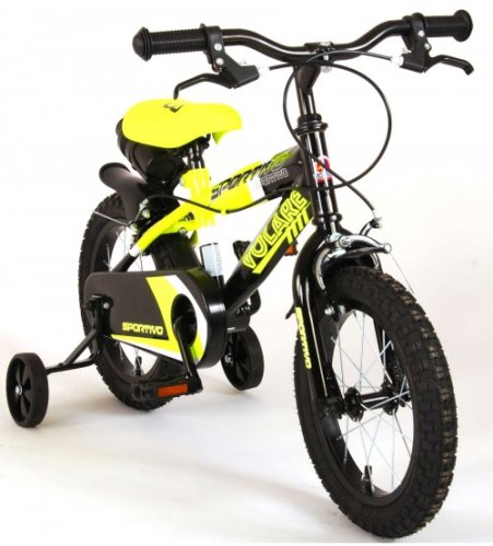 Двухколесный велосипед 14 дюймов (2 ручных тормоза, 95% собран)  Sportivo (3,5-5 лет) VOL2045