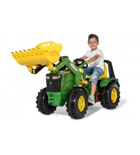 Трактор педальный rollyX-Trac Premium John Deere 8400R с ковшом, 2 скорости и тормоз  (3 - 10 лет) Германия 651078