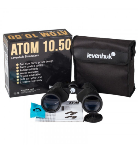 Бинокль влагостойкий, компактный Levenhuk Atom 10x50 Porro Prizmas 67682 Бинокль влагостойкий, компактный Levenhuk Atom 10x50 Porro Prizmas 67682