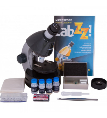 Микроскоп для детей с экcпериментальным комплектом Levenhuk LabZZ M101 Cерый 40x-640x 69057