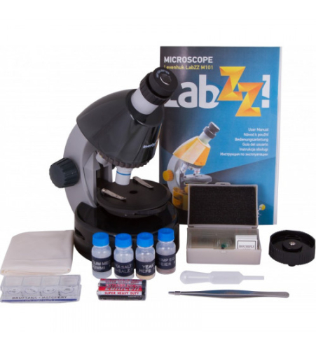 Микроскоп для детей с экcпериментальным комплектом Levenhuk LabZZ M101 Cерый 40x-640x 69057 Микроскоп для детей с экcпериментальным комплектом Levenhuk LabZZ M101 Cерый 40x-640x 69057