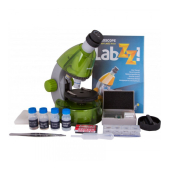 Mikroskops Bērniem ar Eksperimentālo Komplektu K50 Levenhuk LabZZ M101 Laima Krāsā 40x-640x 69059