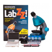 Mikroskops Bērniem ar Eksperimentālo Komplektu K50 Levenhuk LabZZ M101 Debesu Zilā Krāsā 40x-640x 69300