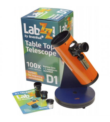 Телескоп для начинающих, компактный Levenhuk LabZZ D1 PLUS 76mm Dobson 70787