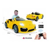 Akumulātoru vienvietīga bērnu ma&scaron;īna Porsche 911 turbo s 6V radiovadāmā no 3-6 gadiem I-7182 Spānija