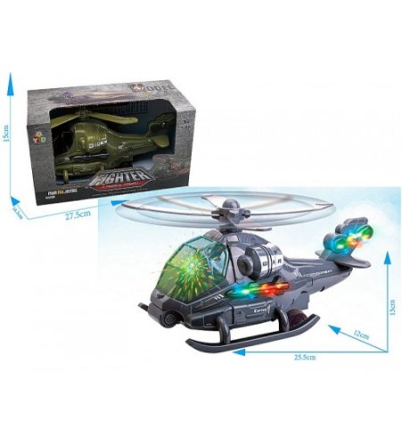 Helikopters ar inerc.meh.  ar skaņu un gaismu - 2 veidi 25 cm 565777