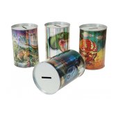 Копилка Динозавры металл 15x10 см 610897