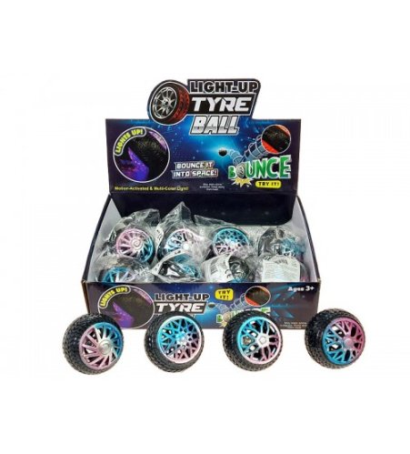 Bumbiņa ar gaismu Tire Ball 6,5 cm 616905