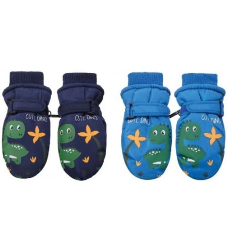 Dūraiņi ūdensizturīgi slēpošanas zēniem Dino ar mākslīgās kažokādas oderi 12 cm dažādas RN-016-12 Dūraiņi ūdensizturīgi slēpošanas zēniem Dino ar mākslīgās kažokādas oderi 12 cm dažādas RN-016-12