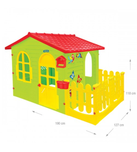 Bērnu dārza mājiņa ar sētiņu 190x127x118  cm 12243