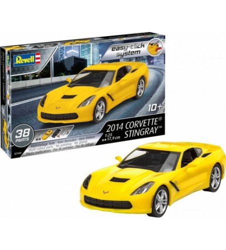 Модель 2014 Corvette Stingray - Easy Click System 1:24 38 шт. Revell 10+ 07449