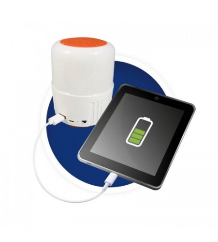 Bluetooth nakts gaismas skaļrunis (USB, saules baterijas) + ārējs akumulators  Buki 8+ BN018