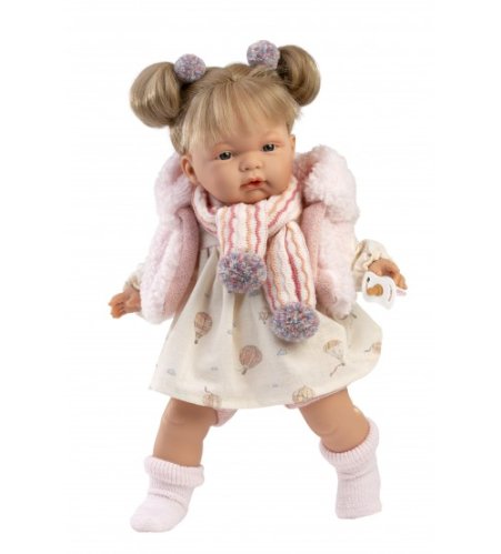 Lelle Joelle 38 cm, raud, runā, ar mānekli, mīkstais ķermenis Spānija LL38362 Lelle Joelle 38 cm, raud, runā, ar mānekli, mīkstais ķermenis Spānija LL38362