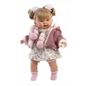 Lelle Aleksandra 42 cm, raud, runā, ar mānekli, mīkstais ķermenis Spānija LL42286