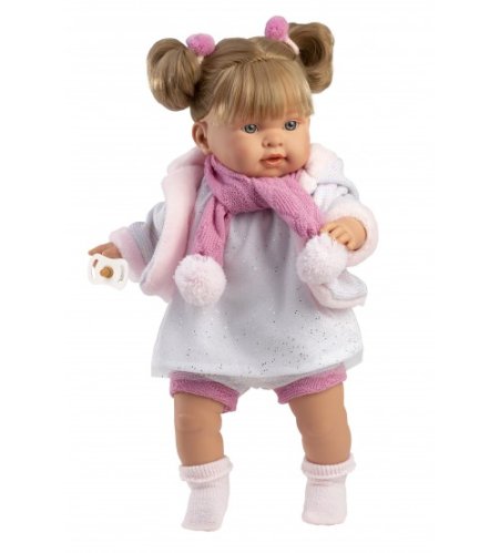 Lelle Aleksandra 42 cm, raud, runā, ar mānekli, mīkstais ķermenis Spānija LL42288 Lelle Aleksandra 42 cm, raud, runā, ar mānekli, mīkstais ķermenis Spānija LL42288