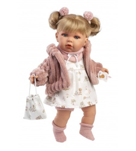 Lelle Julia 42 cm, raud, runā, ar mānekli, mīkstais ķermenis Spānija LL42408 Lelle Julia 42 cm, raud, runā, ar mānekli, mīkstais ķermenis Spānija LL42408