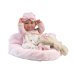 Кукла малышка Ника 40 см на розовой подушке, c соской (виниловое тело) Испания LL73808