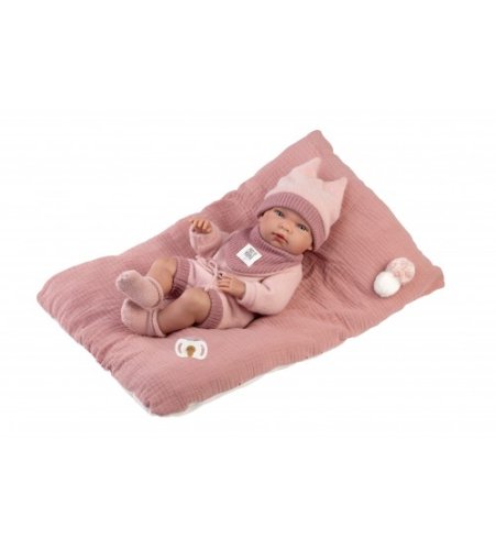 Lelle zīdainis Nica meitene ar sedziņu un mānekli (vinila ķermenis) 40 cm Spānija LL73818 Lelle zīdainis Nica meitene ar sedziņu un mānekli (vinila ķermenis) 40 cm Spānija LL73818