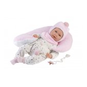 Кукла младенец Мими 42 см (подушка, плачет, говорит, с соской, мягкое тело) Испания LL74102