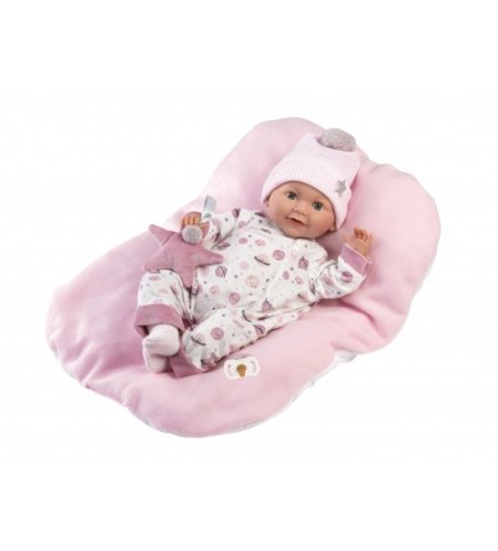 Lelle zīdainis Heidi 42 cm (acis aizvērās, raud, runā, ar mānekli, mīkstais ķermenis) Spānija LL74132 Lelle zīdainis Heidi 42 cm (acis aizvērās, raud, runā, ar mānekli, mīkstais ķermenis) Spānija LL74132