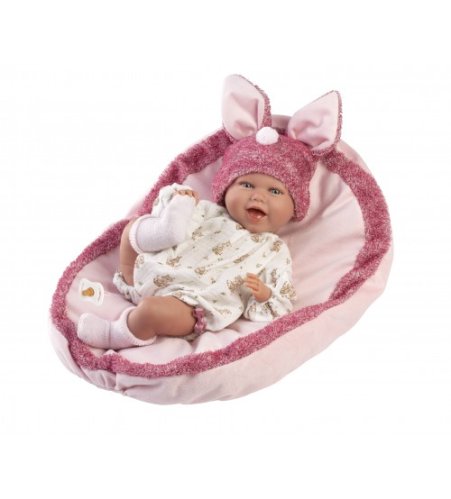 Lelle zīdainis Mimi 42 cm (spilvens, ar mānekli, mīkstais ķermenis) Spānija LL74134NM Lelle zīdainis Mimi 42 cm (spilvens, ar mānekli, mīkstais ķermenis) Spānija LL74134NM