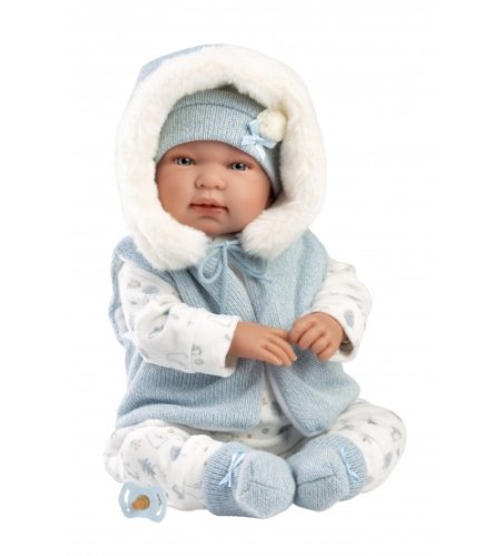 Lelle Tino zēns 44 cm (raud, runā, ar mānekli, mīkstais ķermenis, kustina rokas un kājas) Spānija LL84485 Lelle Tino zēns 44 cm (raud, runā, ar mānekli, mīkstais ķermenis, kustina rokas un kājas) Spānija LL84485