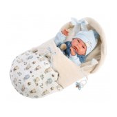 Кукла младенец мальчик Нико 40 см c одеялком и соской (виниловое тело) Испания LL73885
