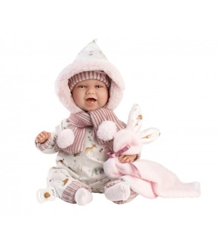 Lelle zīdainis Mimi 42 cm (sedziņa, raud, runā, ar mānekli, mīkstais ķermenis) Spānija LL74030 Lelle zīdainis Mimi 42 cm (sedziņa, raud, runā, ar mānekli, mīkstais ķermenis) Spānija LL74030