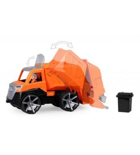 Atkritumu ma&scaron;īna ar cilvēciņu Truxx2 33 cm (ar gum. riteņiem, kastē) L04534