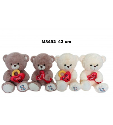 Плюшевый мишка 42 cm (M3492) надпись LOVE 152381 разные Плюшевый мишка 42 cm (M3492) надпись LOVE 152381 разные