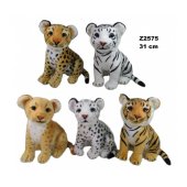 Плюшевые звери (тигр, леопард, белый тигр ) 31 cm (Z2575) 164247